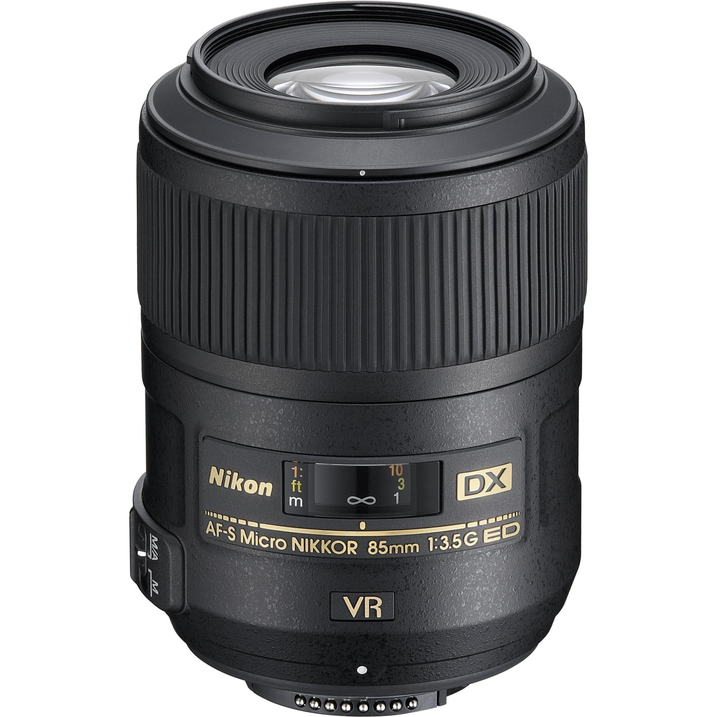 Nikon AF-S Nikkor 85mm f/3.5G ED VR DX Micro (Nikon DX, APS-C / DX), Objektiv, Schwarz