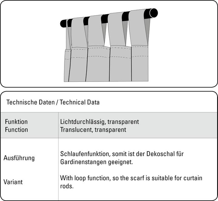 Actual product image Gardinia Loop scarf, woven stripes (140 x 245 cm)