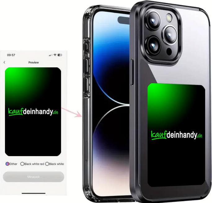 Produktbild Kaufdeinhandy.ch Hülle E-Ink Display NFC-Technologie für persönliches Foto (Apple iPhone 13 Pro Max)