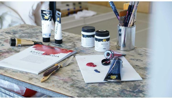 Actual product image Kreul SOLO GOYA Acrylic Medium 20 ml tubes set of 8 (Antique effect, Brilliant gold, Granite-silver, 20 ml)