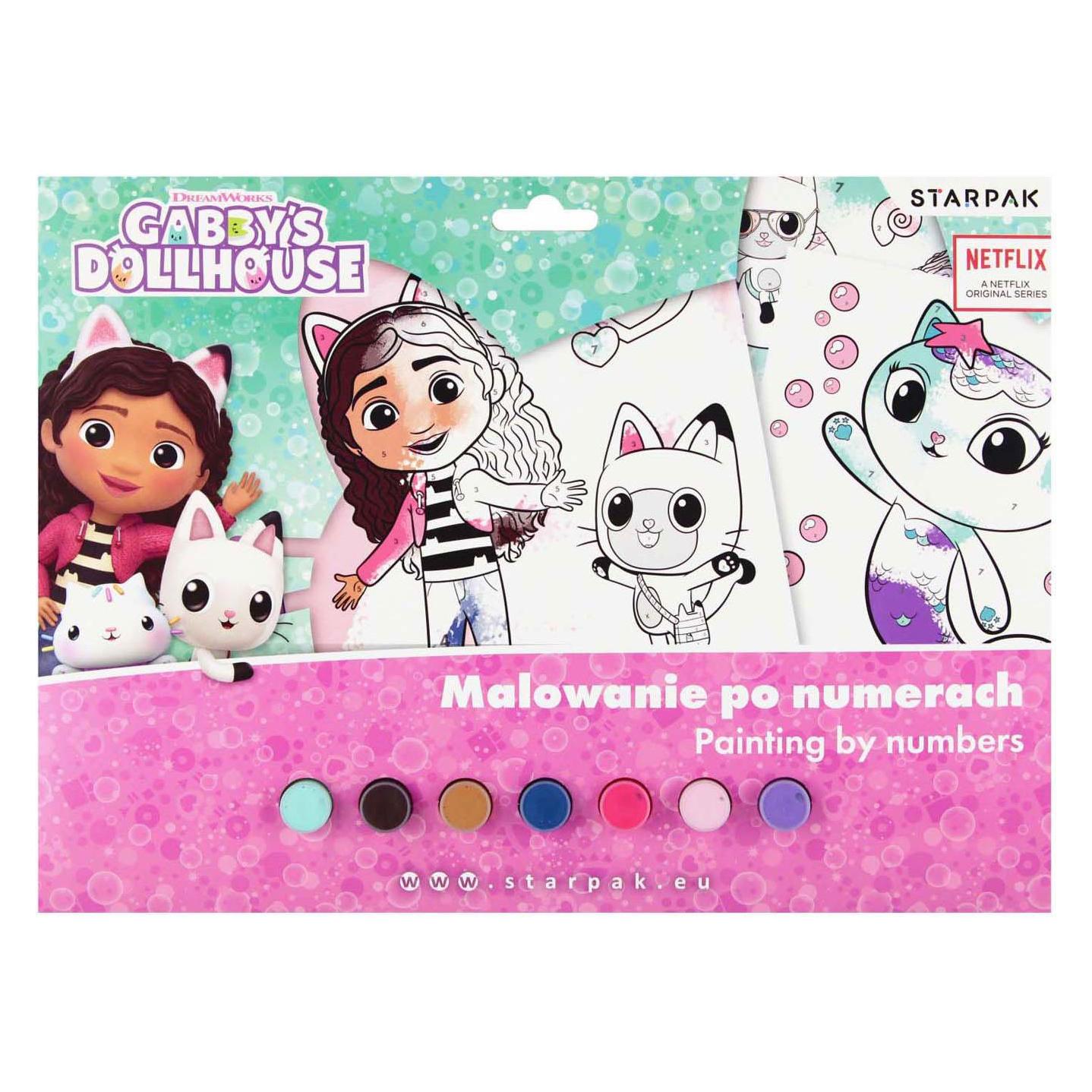 Ravensburger CreArt Dipingere Con I Numeri Junior 23754 - La Casa Di Gabby, 5-7 Anni, Set Completo Con 2 Quadri E Colori Acrilici