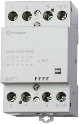 Produktbild Finder Contactor 63A 3 NO + 1 NC, 230-240vac/dc