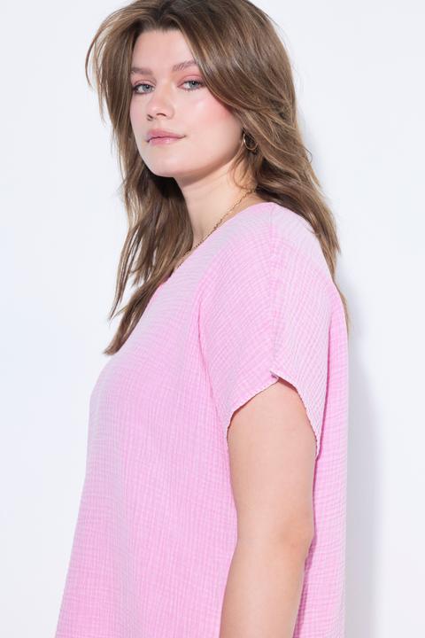 Actual product image Studio Untold Oversized Cap Sleeve Muslin Blouse (46)