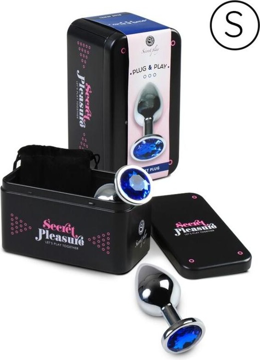 Produktbild Secret play Analplug aus Metall mit Diamant-Stopper (blau)