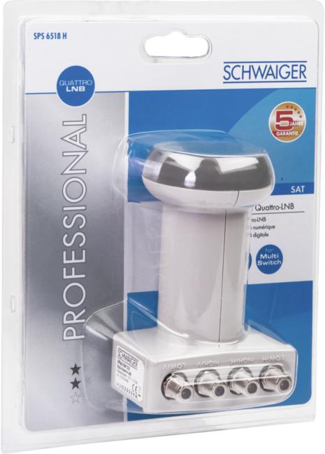 Image du produit Schwaiger SPS6518 - Convertisseur d'antenne satellite (Quad LNB)