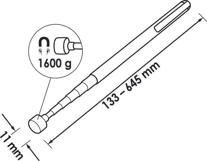 Produktbild Vigor Teleskop-Magnetheber ∙ V1741 ∙ 645 mm