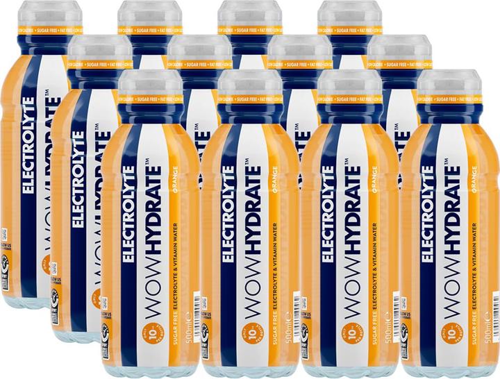 Image du produit Wow Hydrate Eau électrolytique (12 x 500ml) (Orange, 12 x)