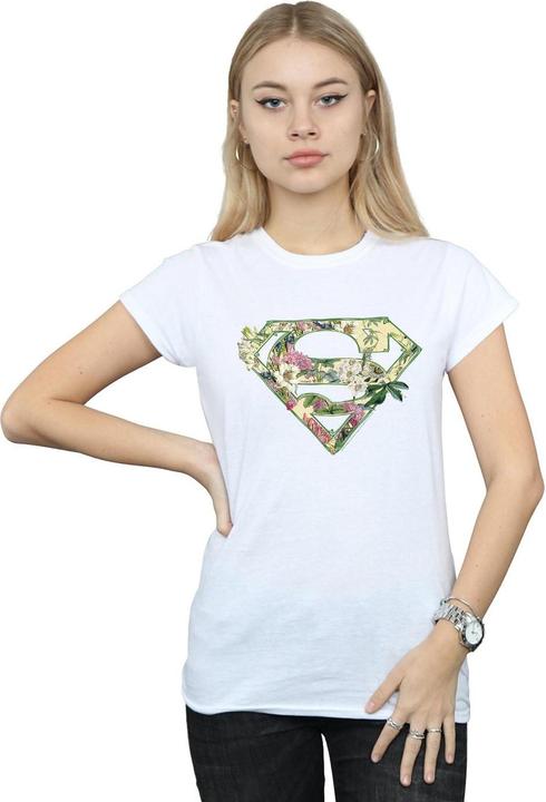 Image du produit - T-shirt SUPERGIRL FLORAL SHIELD - Femme (XXL)