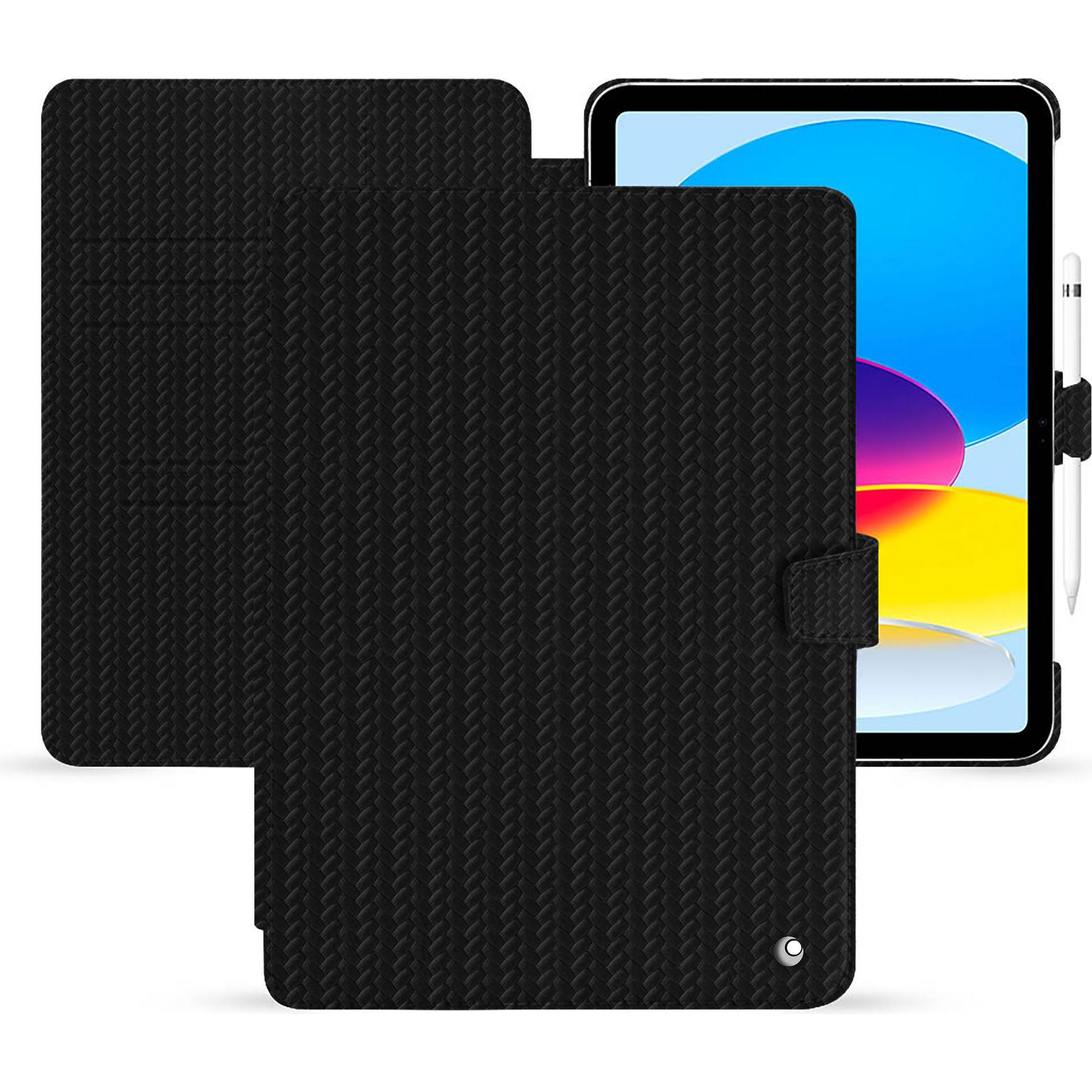 Noreve Lederschutzhülle Apple iPad (2022) (iPad 2022 (10. Gen)), Tablet Hülle, Schwarz