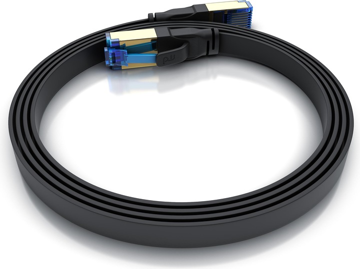 Actual product image Primewire CAT 8.1 network cable flat - LAN patch cable data cable - flat ribbon cable installation cable - (U/FTP, CAT8.1, 2 m)