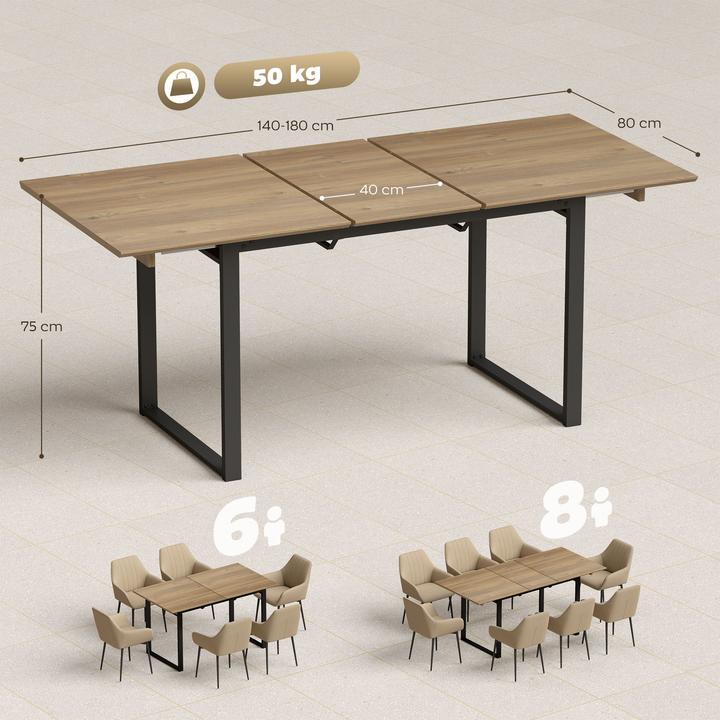 Actual product image Homcom Dining table (180 x 80 x 75 cm)
