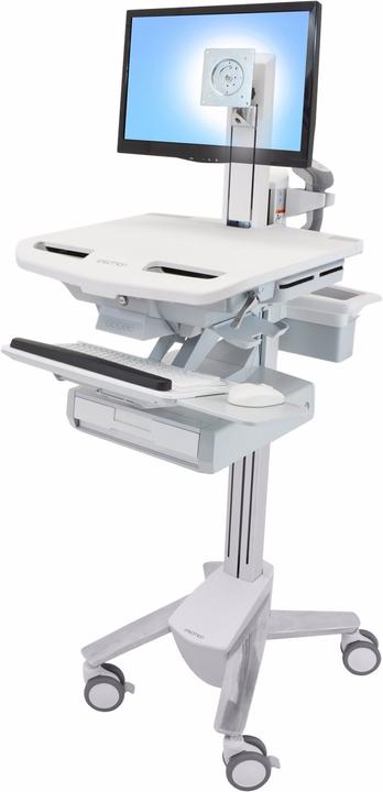 Actual product image Ergotron Cart with LCD Pivot, 1 Drawer - Cart for LCD Display / PC Equipment - Kunststo