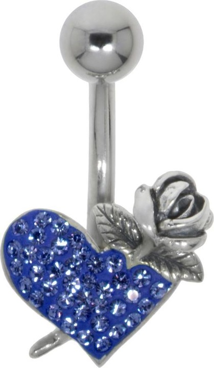 Produktbild Bijouteria Bauchpiercing (Chirurgenstahl 316L, Kristall, Silber 925)