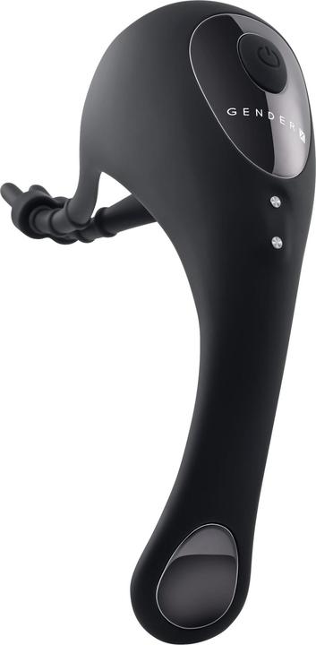 Actual product image Gender X Back It Up Vibrating Plug and Cockring - Black