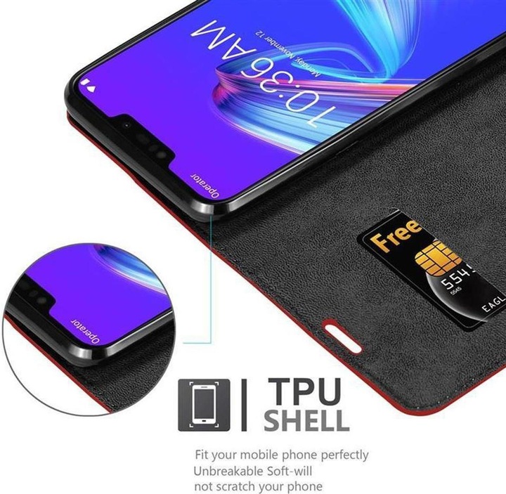 Actual product image Cadorabo Book Invisible Magnet Cover (Asus Zenfone Max (M2))
