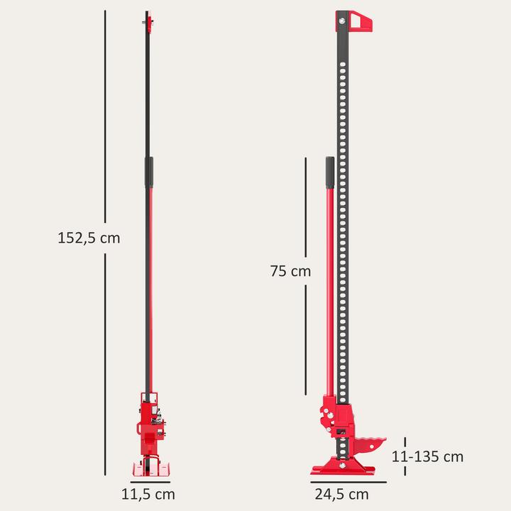 Produktbild Homcom Wagenheber Stahl Rot