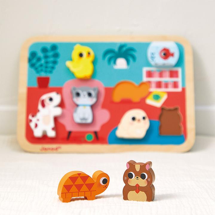 Produktbild Janod Chunky Puzzle Haustiere (7 Teile)