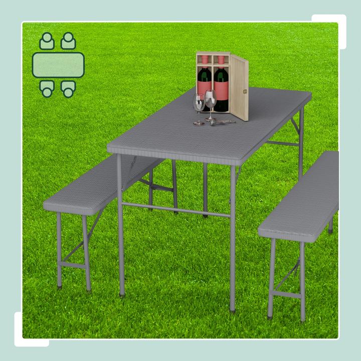 Produktbild Relaxdays 3-tlg. Bierzeltgarnitur (120 cm)