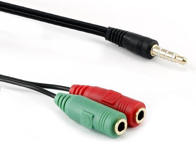 Sbox 3.5mm x2 F. 3Pin - 3.5mm M. 4Pin 0.2M 35M-2X35F (0.20 m)