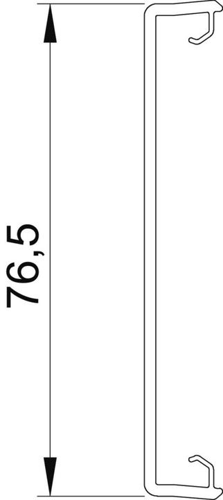 Produktbild OBO Bettermann Oberteil glatt 80x2000mm, PVC, reinweiss, 6278680 (200 cm)