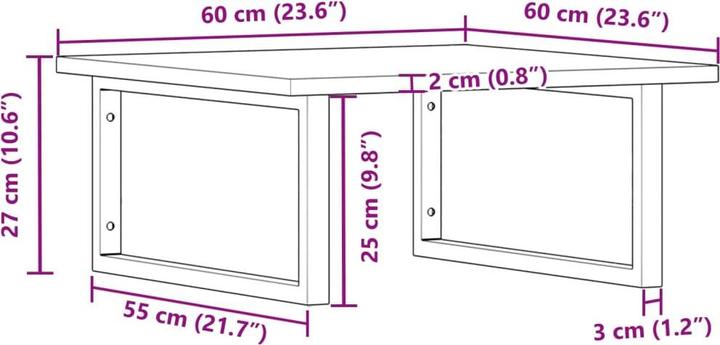Image du produit vidaXL Étagère de lavabo murale et