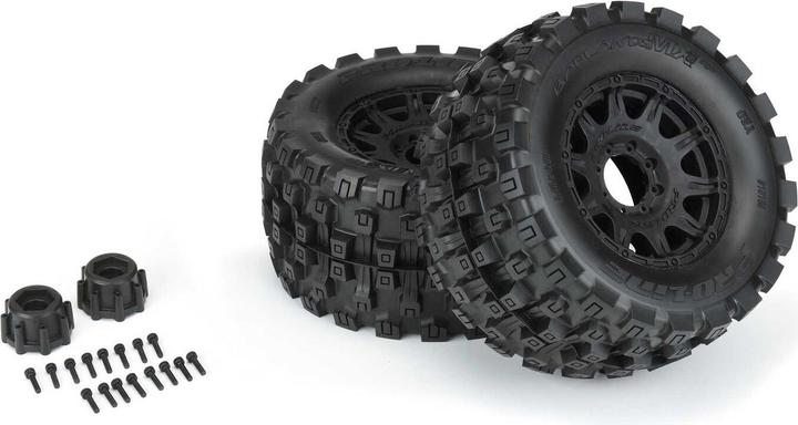 Actual product image Proline Complete wheels Badlands MX38 HP 3.8 Belted 2 pieces