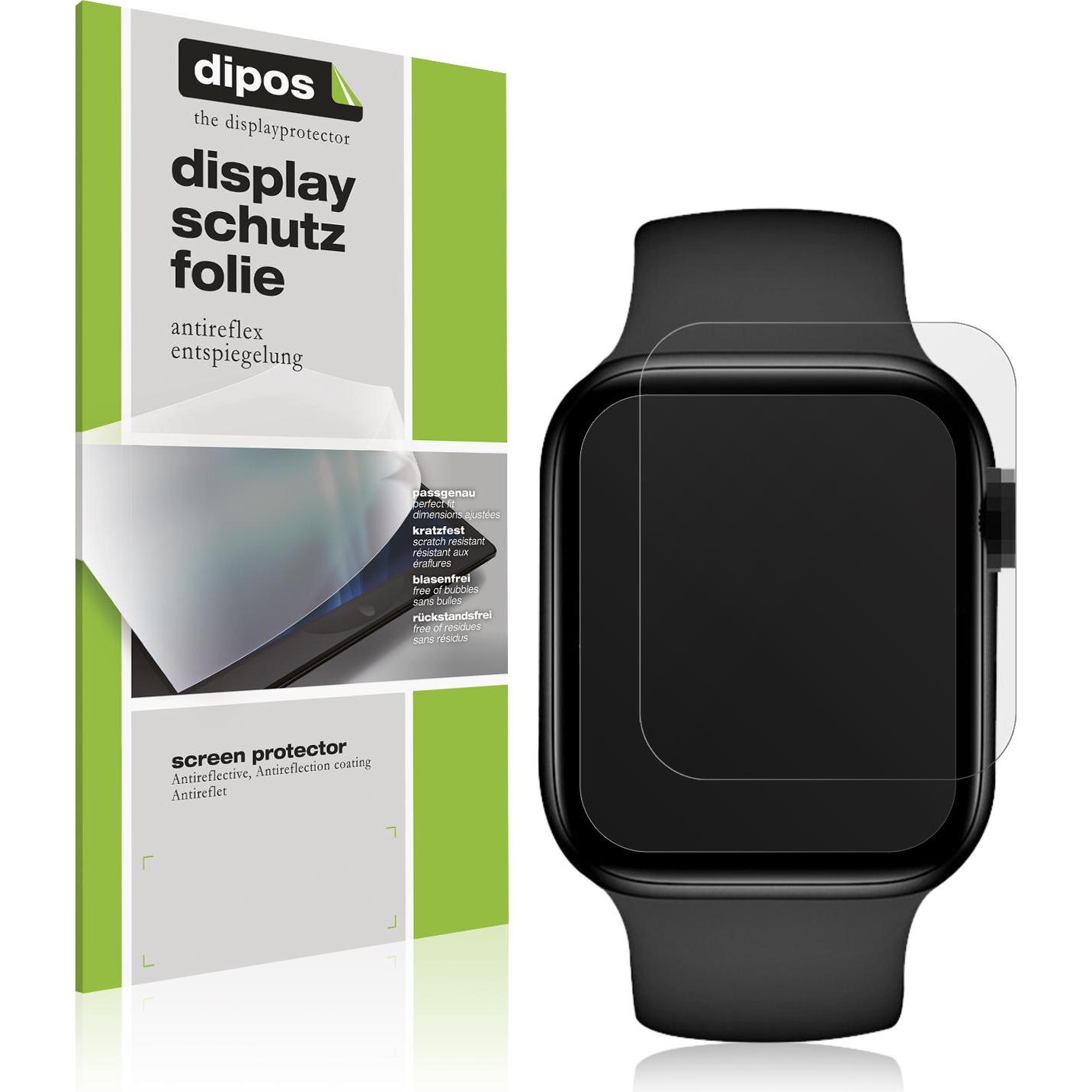 Dipos Displayschutzfolie Antireflex, Smartwatch Schutzfolie, Transparent