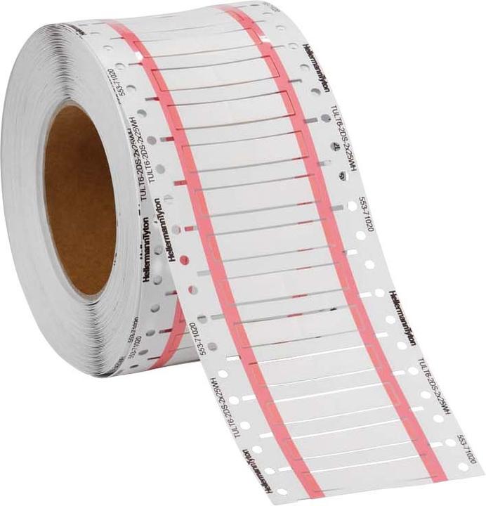 Actual product image HellermannTyton 553-71014 TULT4.8-1.6DS-2x25WH-PO-X-WH Heat shrinkable markers White 2000pcs. (2000 x)