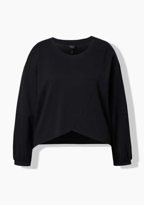 Produktbild Ulla Popken Sweatshirt, Ziernaht, asymmetrisch, Rundhals, Langarm (54, 56)