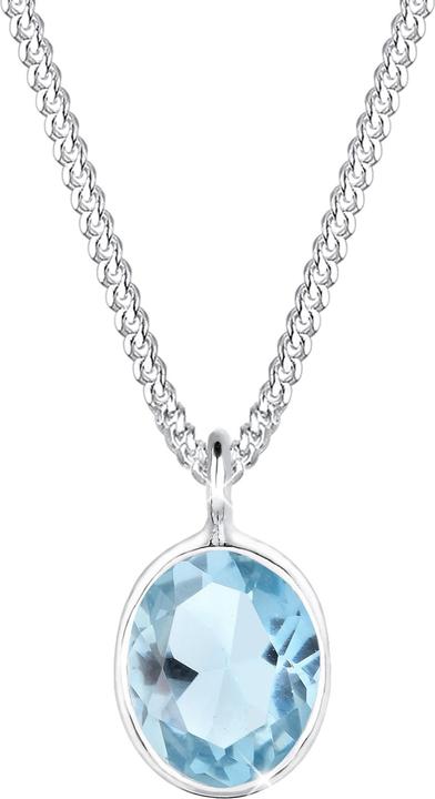 Immagine prodotto Elli Collana Geo Ovale Topazio Gemma Preziosa Argento 925 (Argento 925, Topazio, 45 cm)
