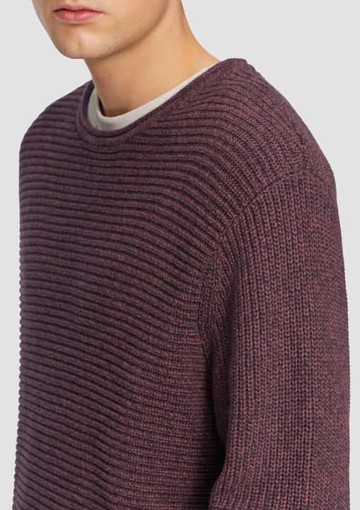 Produktbild S.Oliver Strickpullover Melierter Strickpullover mit Rippstruktur (XL)