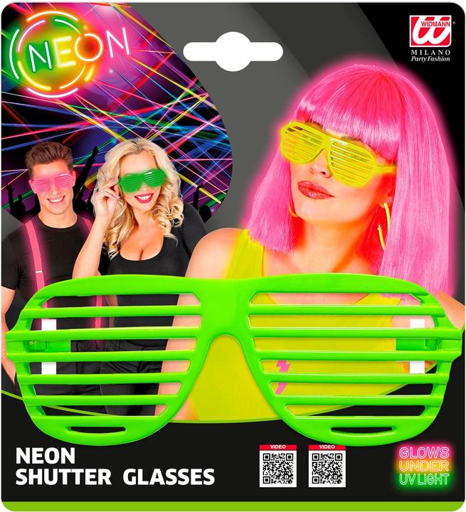 Produktbild Widmann 80er Jahre - Atzenbrille Neon