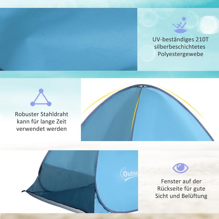 Immagine prodotto Outsunny Tenda pop-up per 2 persone (Tenda pitching, 0.80 kg, 2 persone)