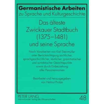 Das älteste Zwickauer Stadtbuch (1375-1481) und seine Sprache, Fachbücher