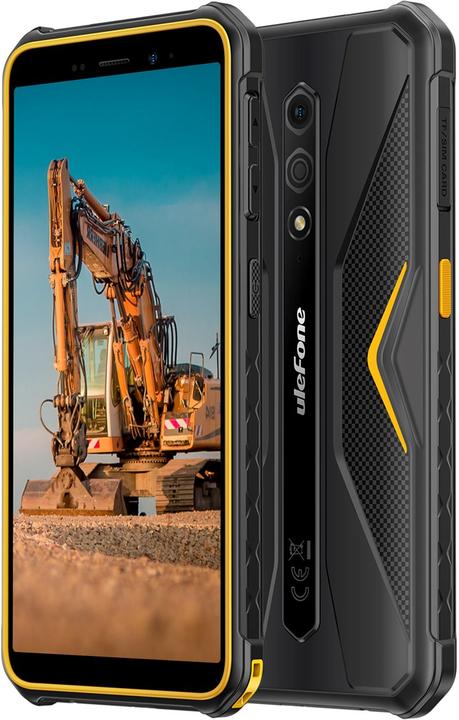 Image du produit Ulefone Smartphone Armor X12 3GB/32GB (un peu orange) sans chargeur (32 Go, Noir, Orange, 5.45", Double SIM)