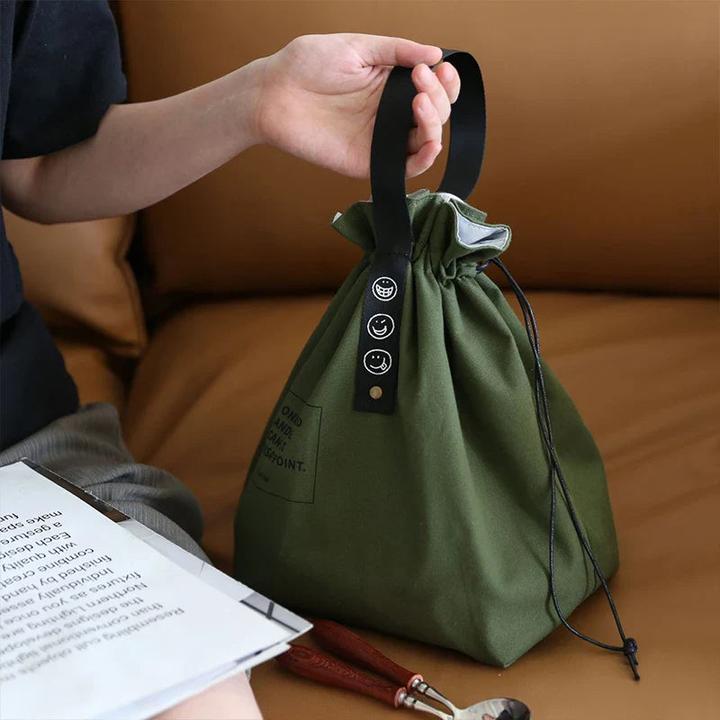 Actual product image Only-Bags.Store Canvas lunch bag bento box handbag