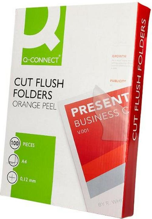 Actual product image Q-Connect Transparent pockets PP 120 Micron (A4, 100 x)