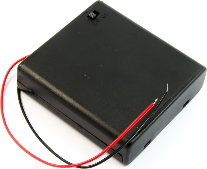 Image du produit Purecrea Compartiment à piles / Porte-piles 4xAA avec câble de connexion et interrupteur
