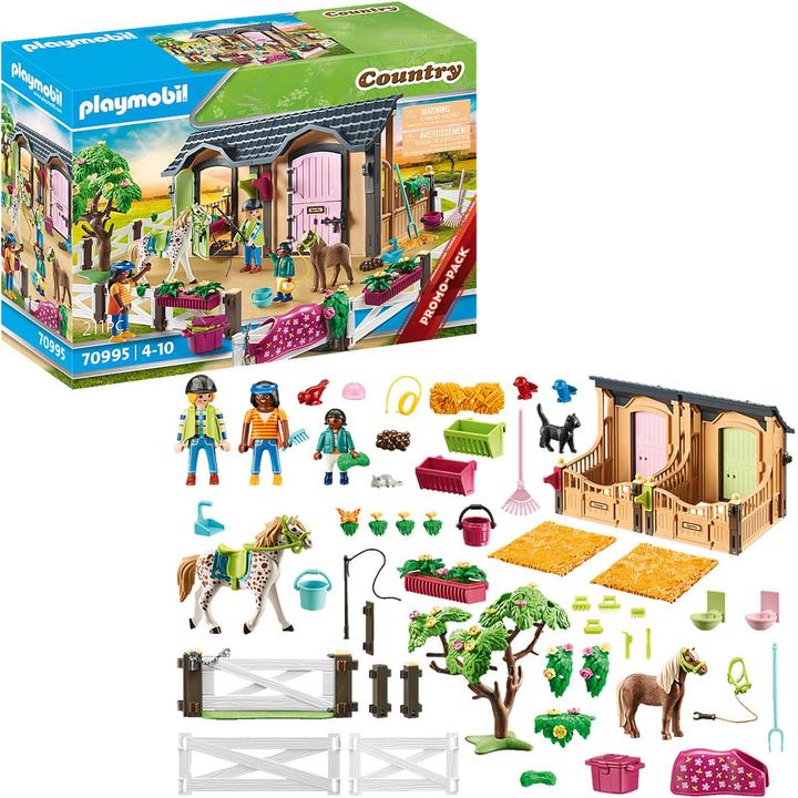 Produktbild Playmobil Reitunterricht mit Pferdeboxen (70995, Playmobil Country)