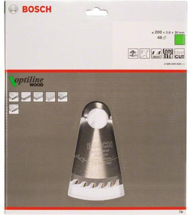 Immagine prodotto Bosch Professional Zubehör Lama circolare per legno PRO, 200 x 2,8 x 30 mm