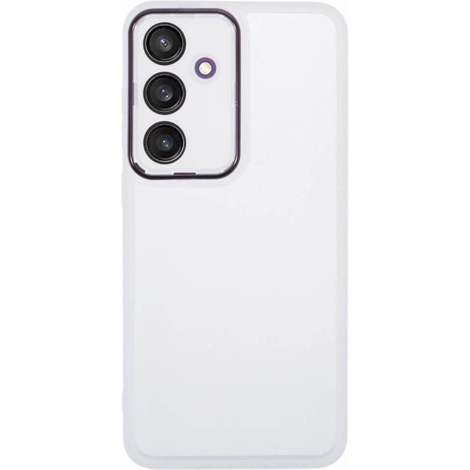 Cover-Discount FE - Schützende Acryl-Handyhülle mit erhöhtem Rand (Samsung Galaxy S24 FE), Smartphone Hülle, Weiss