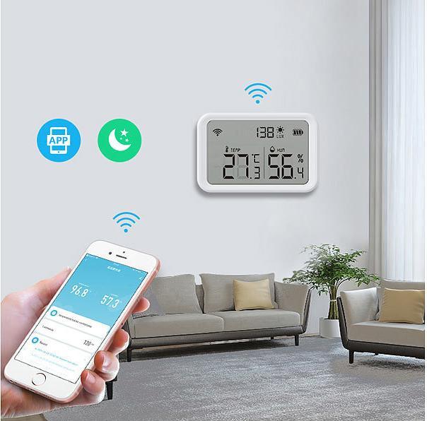 Actual product image Luminea 3in1 WLAN sensor for temperature