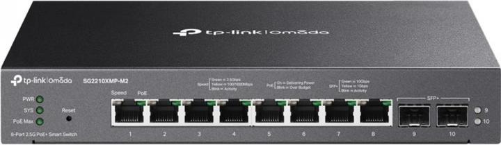 TP-Link OMADA 8-POORTS 2,5GBASE-T EN 2-POORTS 10GE SFP SMART SWITCH W (10 Havens)