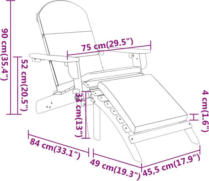 Actual product image vidaXL Gartenstuhl