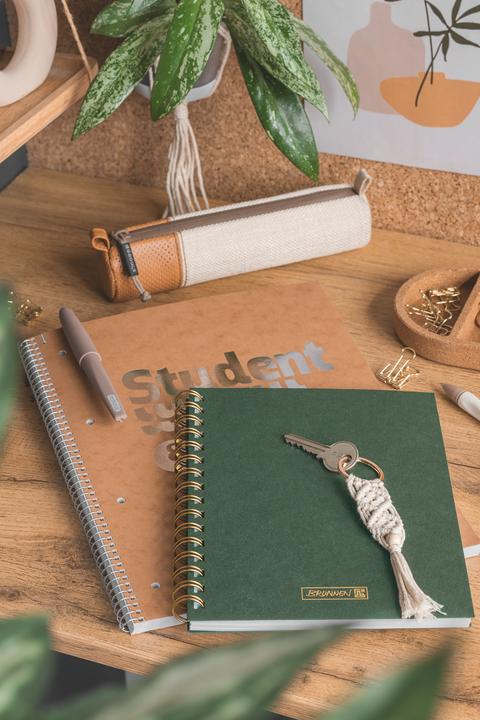 Actual product image Brunnen Collegeblock Premium Fact A4, Lined, Brown (A4, Plain)