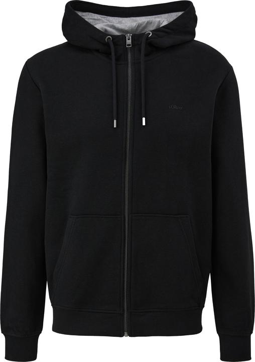 Produktbild S.Oliver Sweatshirt Jacke Sweatshirt-Jacke mit Kapuze und Logo (XL)