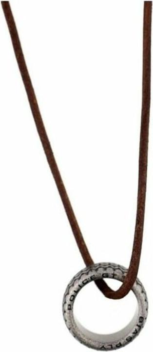 Image du produit Police Collier de bagues (Acier inoxydable, Cuir)