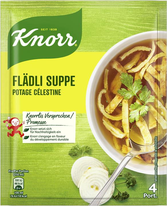 Immagine prodotto Knorr Flädli soup bag, zuppa primaverile con pasta e verdure, fresca e leggera come la primavera