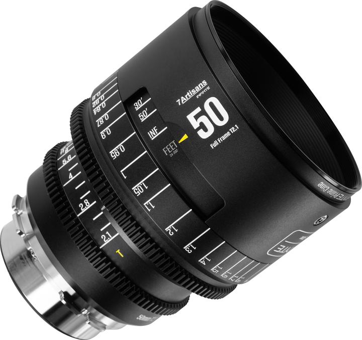 Actual product image 7artisans 50T21B-PL INF 50mm T2.1 INFINTE PL Mount (Black) (L-Mount)