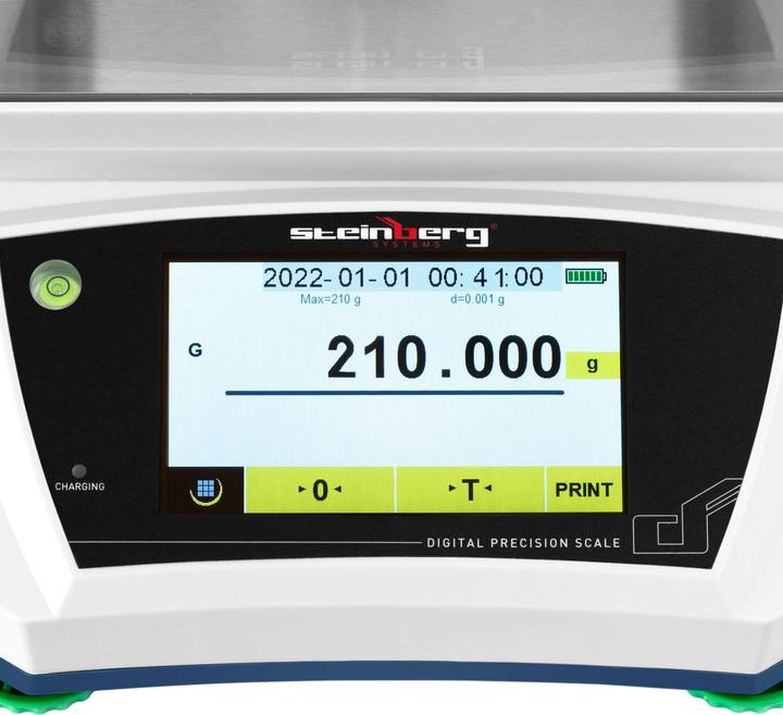 Produktbild Steinberg Präzisionswaage 200 g / 0,001 g Feinwaage Grammwaage Windschutz Touch-LCD